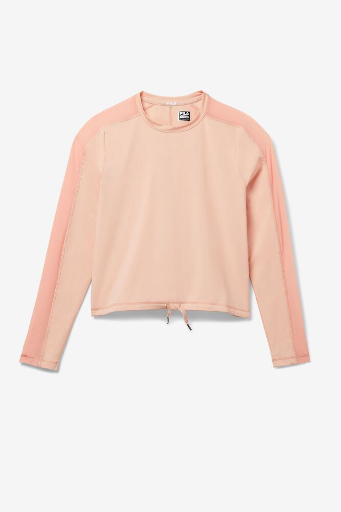 Fila Gym Queen Long Sleeve Top T-Shirt Rose - Womens - 42950TXRJ